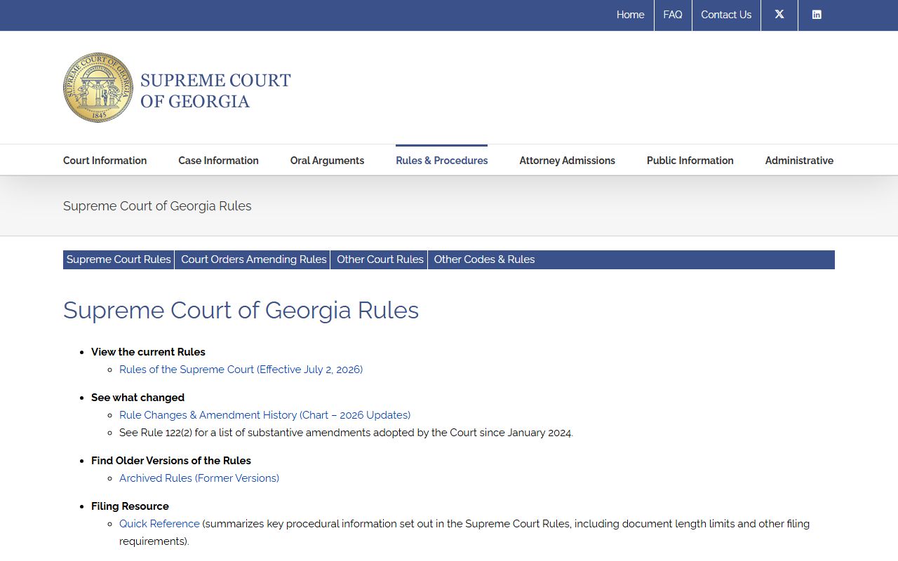 Wheeler County court records Supreme Court of Georgia rules source