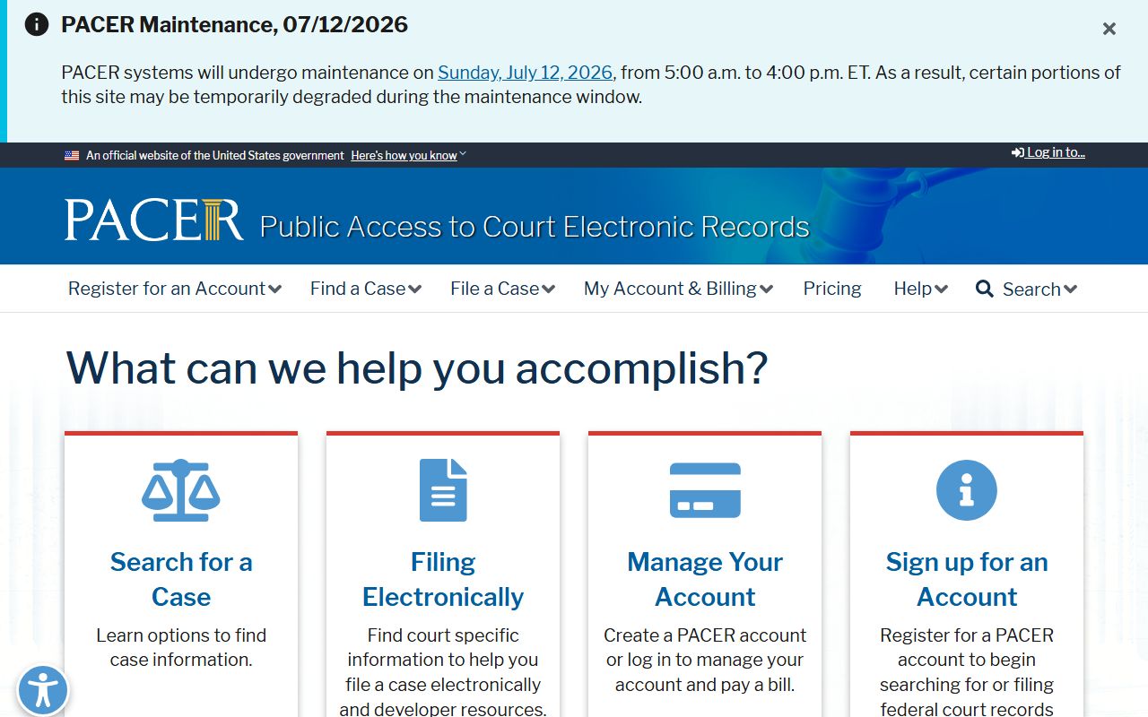 Wheeler County Superior Court PACER federal records portal