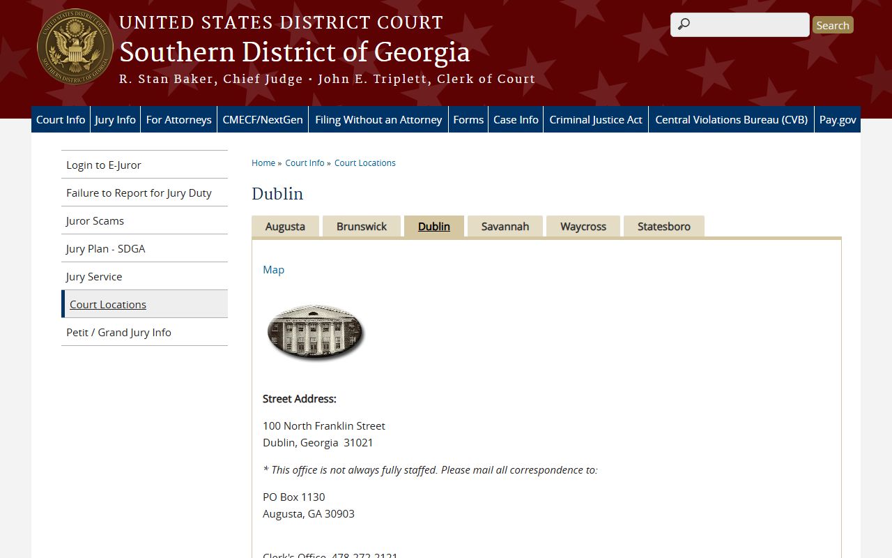 Wheeler County Superior Court Southern District Dublin Division page