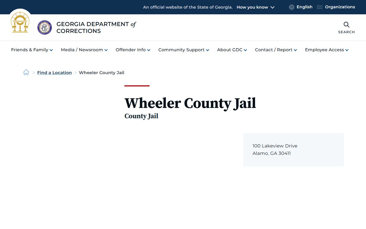 Wheeler County inmate records county jail listing